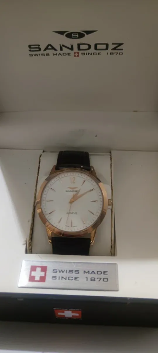 Reloj Sandoz Caballero Oro Blanco