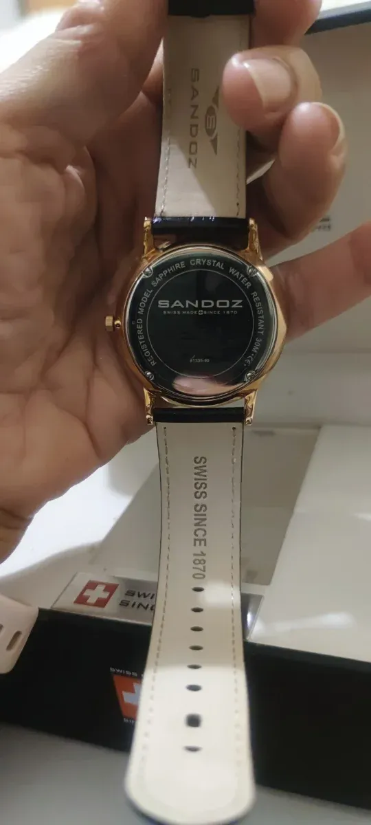 Reloj Sandoz Caballero Oro Blanco