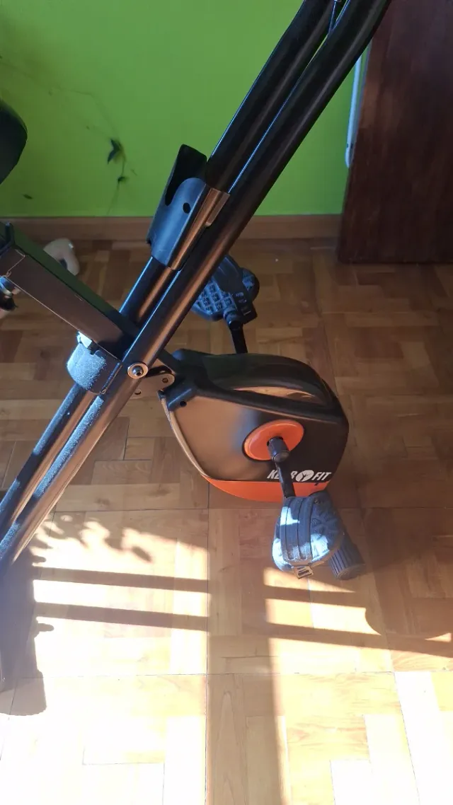 Bici Estática Plegable Naranja/Negra