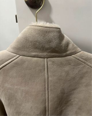 Abrigo Hackett London Piel Borrego Beige