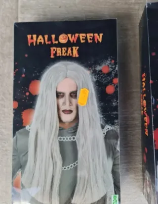 Peluca Halloween Freak Gris