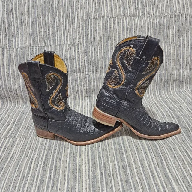 Botas Vaqueras Potrillo Salvaje Negro/Oro Talla 35