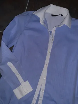Camisa Azul Claro Talla M. Zara 