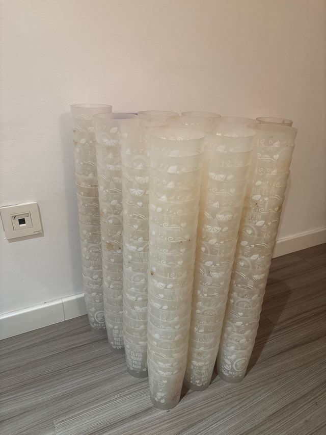 250 bicchieri di plastica trasparenti Zity