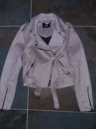 Cazadora Rosa Ante Talla S. Bershka