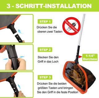 Recogedor de hojas con mango