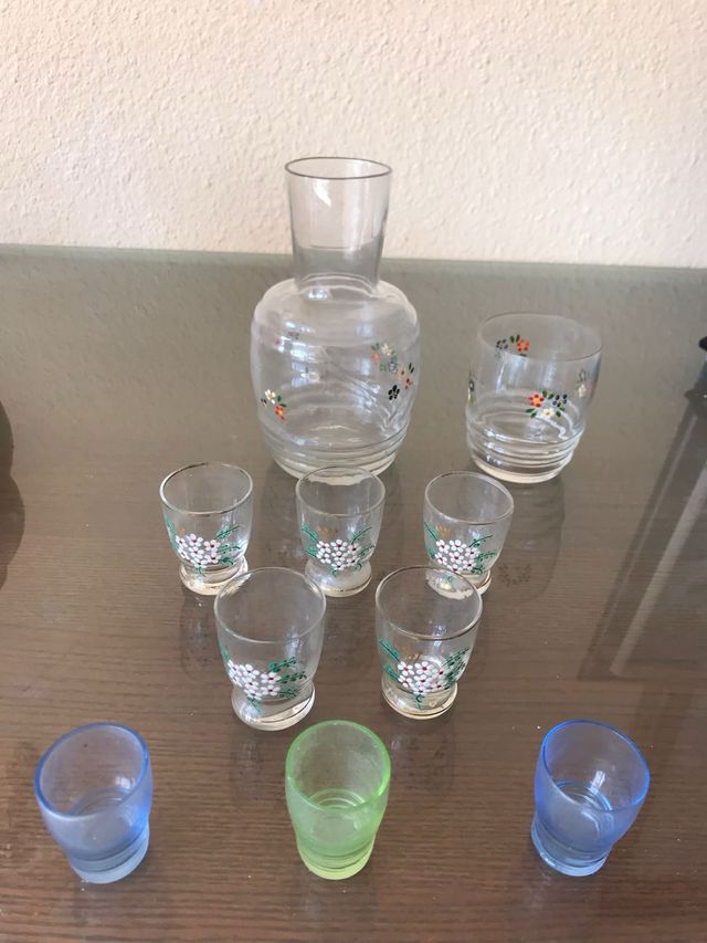 Lote de cristal decorado