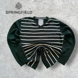 Jersey cuello pico rayas negro y blanco. Talla XXL