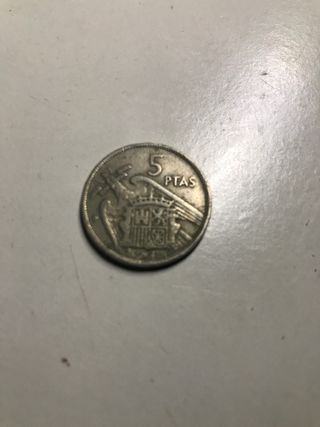 Moneda 5 Pesetas 1957 Franco
