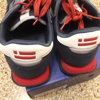 Zapatillas D Franklin Azul Marino y Blanco