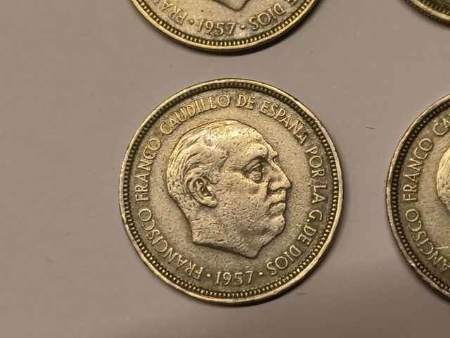 Moneda 5 Pesetas 1957 Francisco Franco