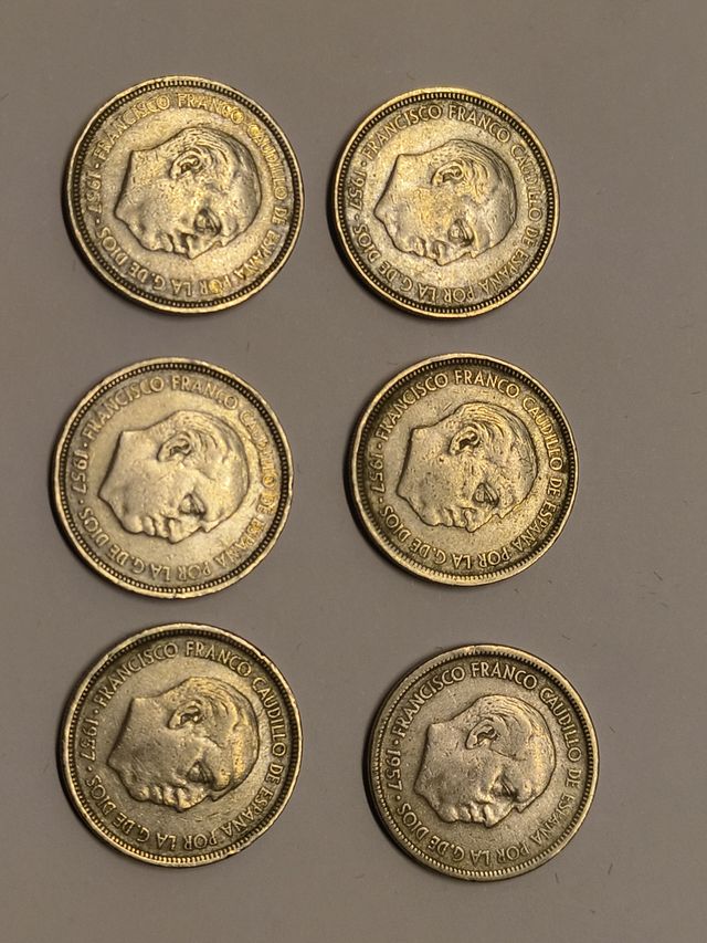 Moneda 5 Pesetas 1957 Francisco Franco