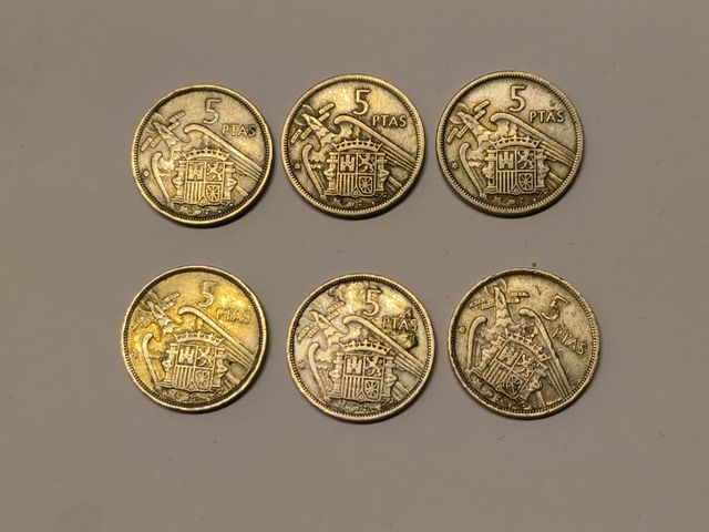 Moneda 5 Pesetas 1957 Francisco Franco