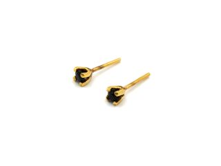 pendientes oro 18k con piedra con esmeralda