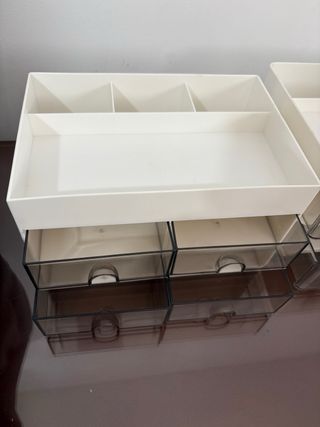 Organizadores de maquillaje blanco 