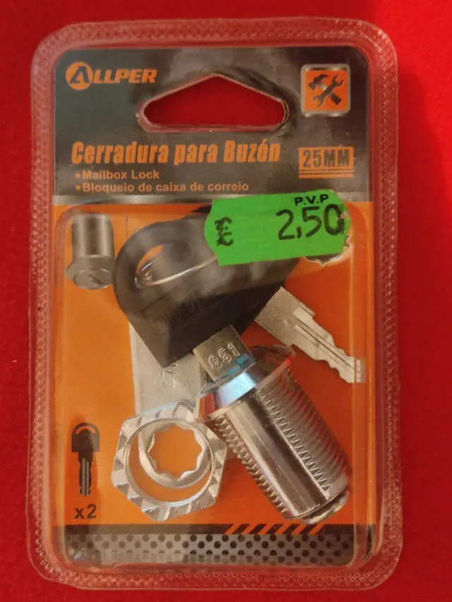Cerradura para Buzón. ALLPER, 25MM