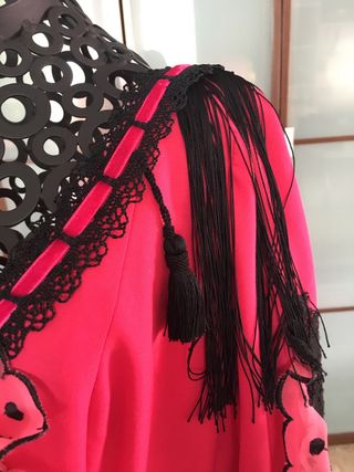Traje de Flamenca rosa y negro