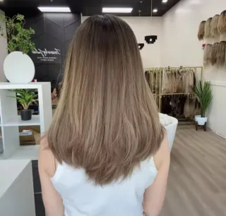 Peluca Fibra Premium Marrón Dorado