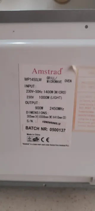 Forno a microonde Amstrad