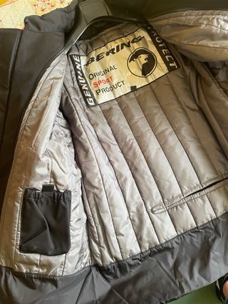 Chaqueta Moto Bering Negra y Gris con protecciones