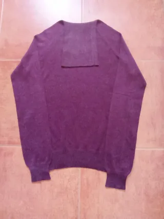 Massimo Dutti Jersey Seda y Cachemir Morado