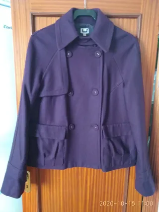 Adolfo Domínguez Chaqueta Morada Talla M