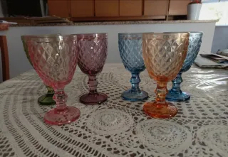 Set 6 Calici Vetro Colorati