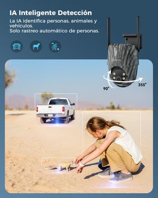 COCOCAM 24h7d AOV 4G Camara Ext Solar 2K 15000mAh