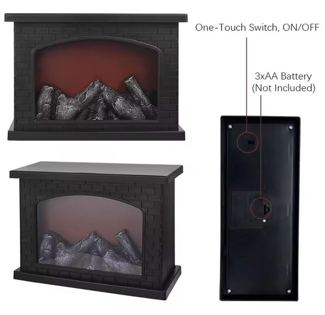 Lámpara efecto chimenea decoración hogar