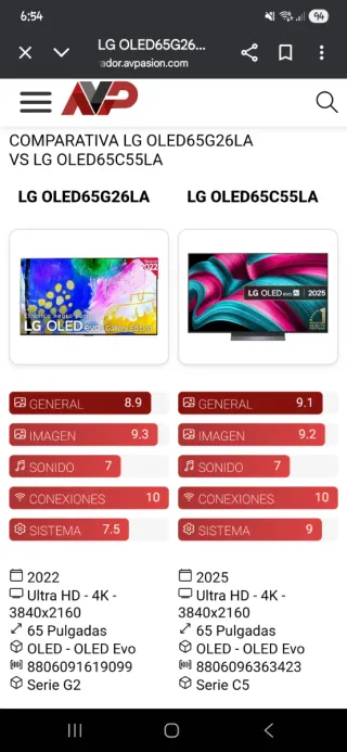 TV LG OLED 65 G2 Televisor 4k