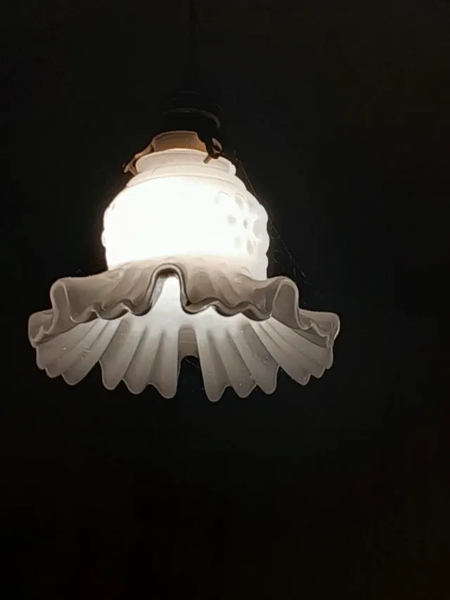 Lámpara vintage cristal tulipa