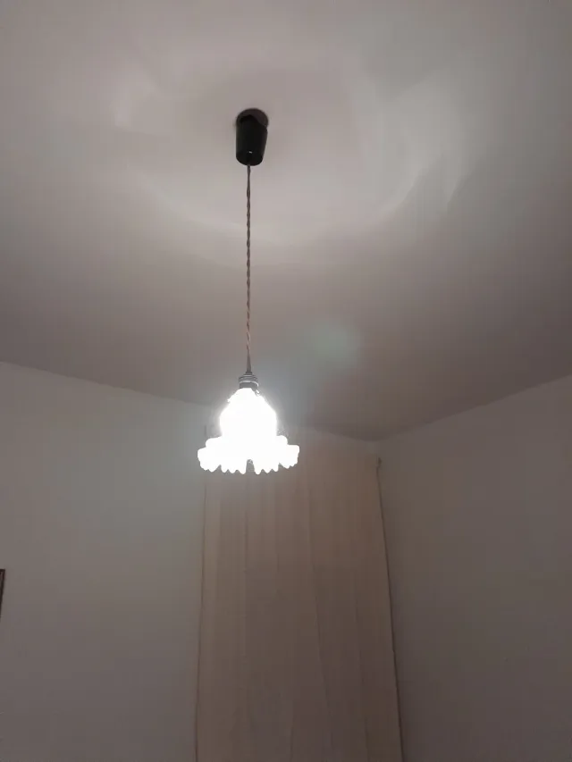 Lámpara vintage cristal tulipa