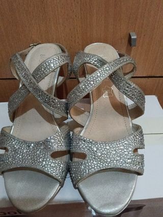 Sandalias de fiesta plateadas