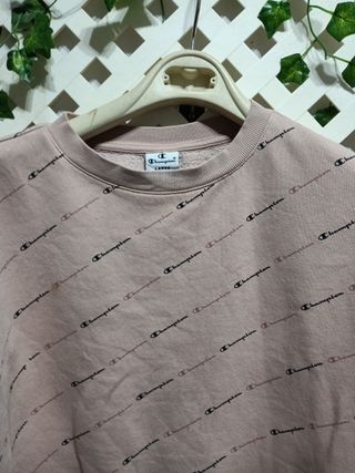 Sudadera Champion rosa con logo