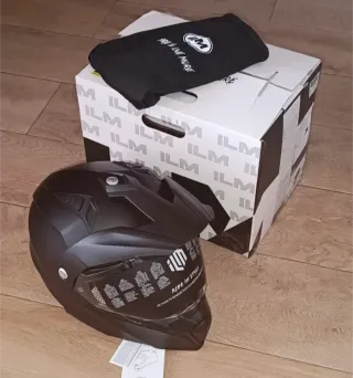 Casco Moto ILM Talla L Negro Mate