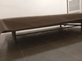 Sofá Cama Beige Tela