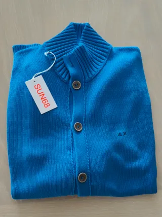 Maglioncino cardigan Sun 68 blu