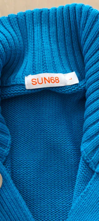 Maglioncino cardigan Sun 68 blu