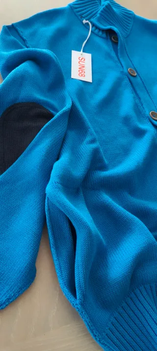 Maglioncino cardigan Sun 68 blu