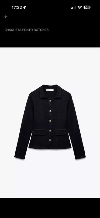 Chaqueta Zara azul marino