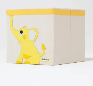 Cesta porta giochi RocketBaby elefante giallo