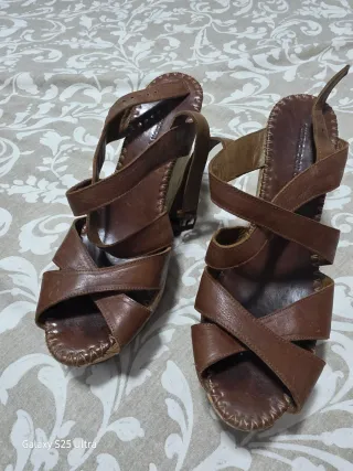 Purificación García Sandalias Marrones Tacon