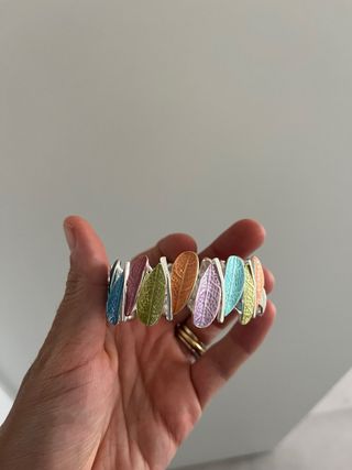 Pulsera elástica hojas colores