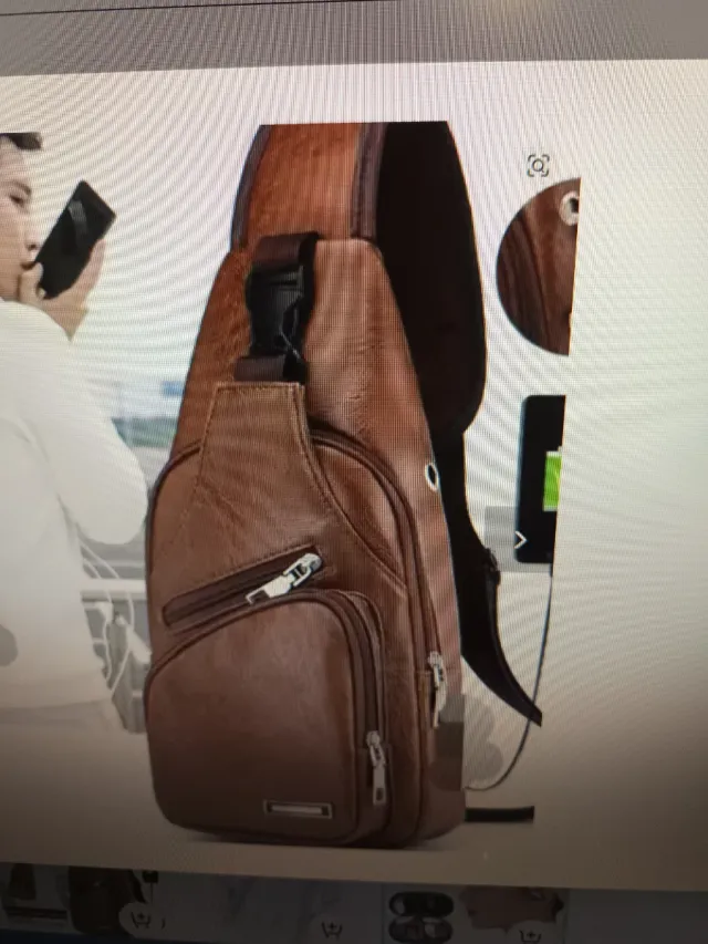 Bolso Cruzado Hombre Marrón