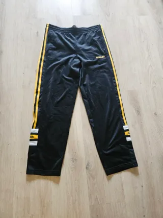 Pantalón Adidas Hombre Talla M Negro/Amarillo