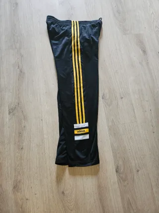 Pantalón Adidas Hombre Talla M Negro/Amarillo