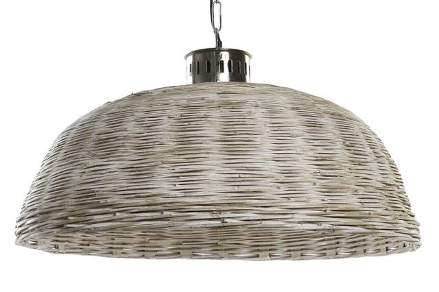 Lámpara de techo ratán y metal