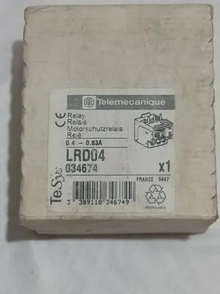 Relé Telemecanique LRD04 0.4-0.63A