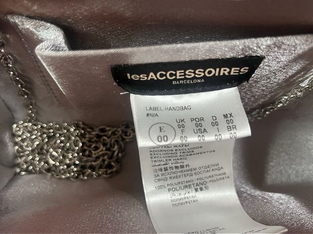 Bolso de mano Pronovias plateado