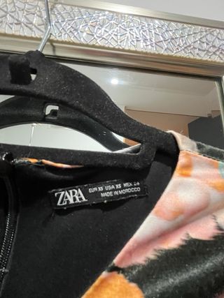 Vestido Zara Satinado Fiesta Talla XS